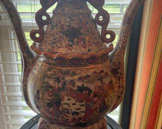 Oriental Satsuma lidded jar