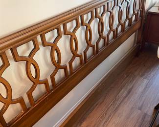 1960’s fruitwood king size headboard