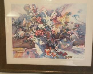 Alabama artist Jack Deloney floral art print artist proof edition