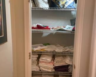 Linen closet in hall