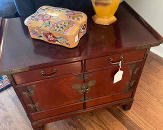 Wonderful small oriental cabinet with secret compartments
