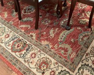 Detail of dining room oriental rug