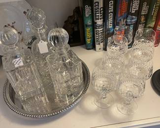 Waterford and Towle crystal decanters