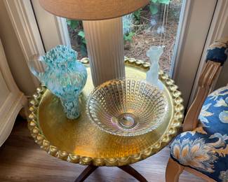 India brass tray / stand table