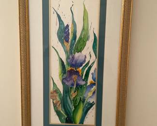 Montgomery artist Dot Robinson Iris watercolor