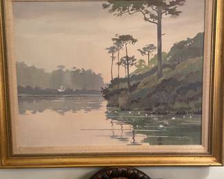 Montgomery artist Richard Folmar oil on canvas landscape