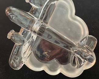 Daum France crystal military plane