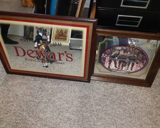 Mirrored Beer Signs