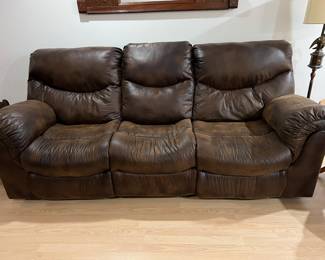 Leather Reclining Sofa
