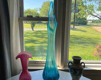 Pink & Blue Vase, 1930's Vase Made in Japan