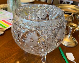 Round Cut Glass Bowl