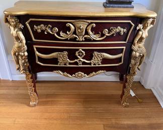 Gilt decorated chest