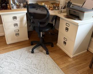 Pottery Barn file cabinet corner desk