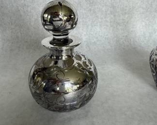 Sterling overlay perfume bottles