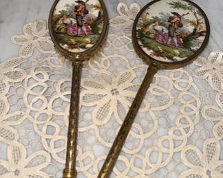 Vintage mirror & brush set