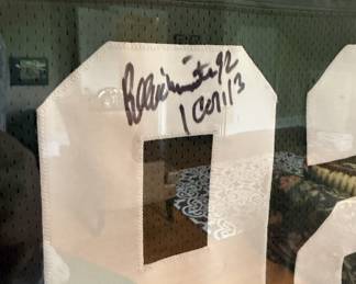 Signed Reggie White jersey - framed