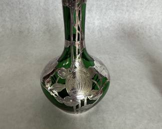 Sterling overlay vases