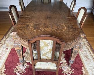 Inlaid dining table