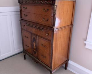 Vintage chest of drawers, marble top