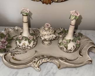 Vintage porcelain dresser set