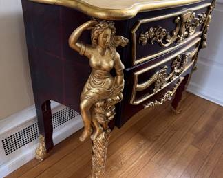 Gilt decorated chest