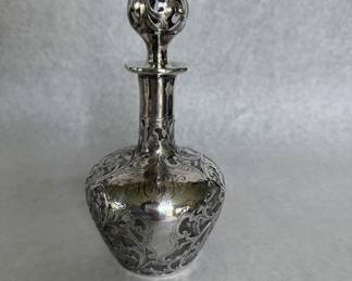Sterling overlay perfume bottles