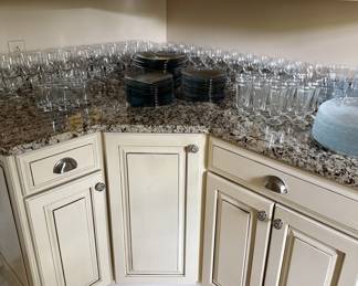 Wine glasses & glass plates