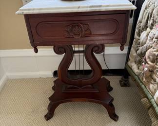 Marble top nightstand