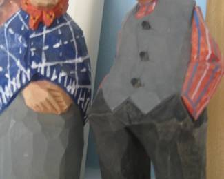 Hand carved Scandinavian wooden figures