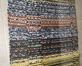 Artisanal hand woven cotton rug (several available)