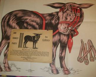 1916 pin the tail on the donkey game