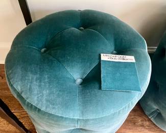 Mitchell Gold + Bob Williams one of two tufted upholstered stools