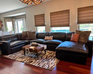 Sectional Leather Reclining Sofa
