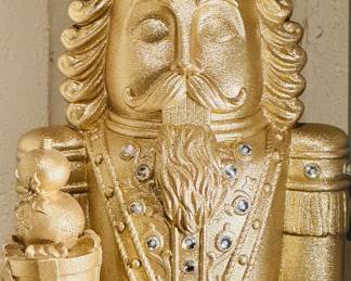 Life Size Gold Nutcracker Frontgate