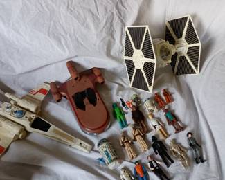 Original star wars figures , X Wing, Tie Fighter