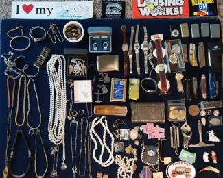 jewelry watches, smalls, collectibles, Zippos