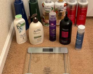 Lot #182 - Personal Care & Hair Products Lot with Scale