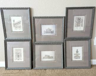 Lot #226 - Traditional Framed Opera House Architecture Prints Lot