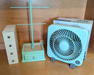 Lot #161 - Jewelry Organizers and Desk Fan