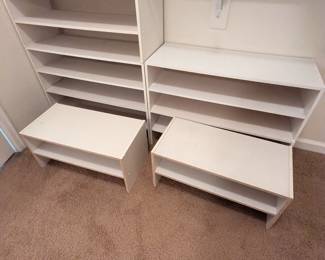 Lot #229 - Set of White Stacking Shelving Units