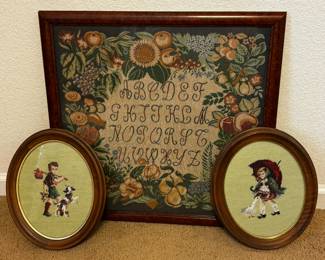 Lot #199 - Vintage Embroidery Art Lot