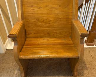 Lot #206 - Antique Oak Church Pew Bench