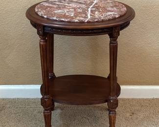 Lot #10 - Vintage Marble Top End Table