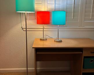 Lot #171 - Hextra Table and Floor Lamp Set