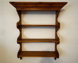 Lot #198 - Vintage Wooden Wall Shelf