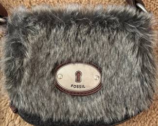 Lot #236 - Fossil Faux Fur Crossbody Bag