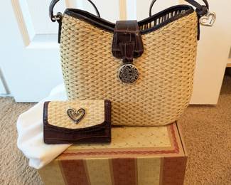 Lot #232 - Brighton Anahita Straw Bag and Wallet