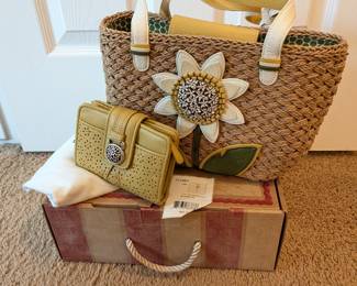 Lot #231 - Brighton Lulu Straw Bag With Wallet