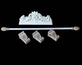 Lot #221 - Vintage Ornate Curtain Rod Set