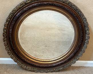 Lot #34 - Vintage Round Ornate Mirror